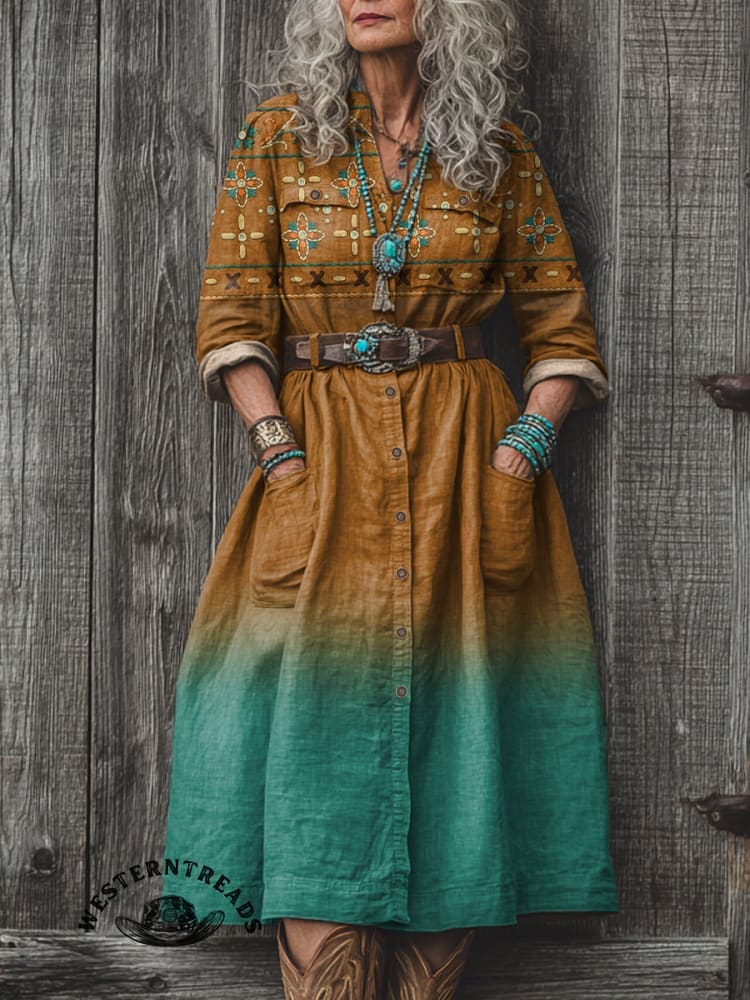 🔥Hot Sale🔥Ethnic Imitation Embroidery Vintage Flowers Print Sweatshirt