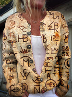 Western Cattle Brands Print Buttoned Cardigan Sweater