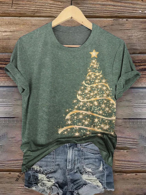 Christmas Tree Art Print T-shirt