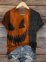 Halloween Spooky Face Contrast Stitched Art Print T-shirt