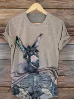 Vintage Donkey Art Print T-shirt