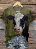 Vintage Dairy Cow Art Print T-shirt