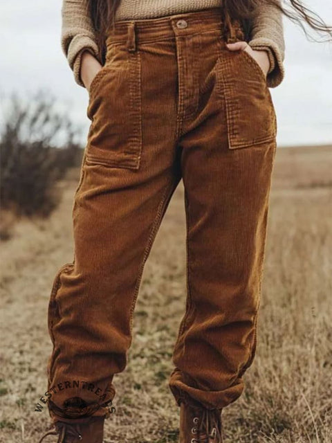 Women's Corduroy Cargo Pant