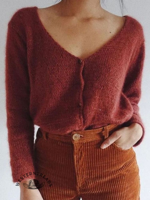 Buttoned Cardigan Sweater