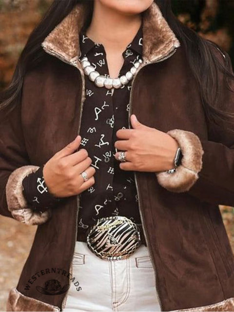 Waffle Plush Thick Long-Sleeved Hooded Coat
