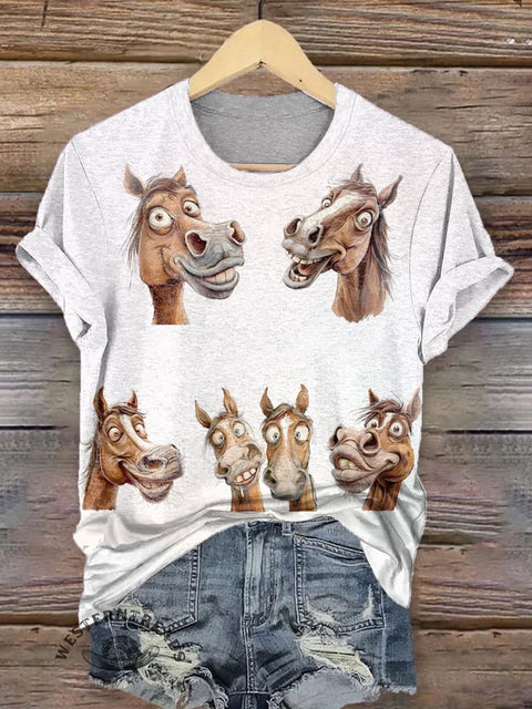 Retro Donkey Art Print T-shirt