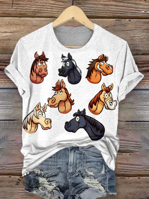 Retro Donkey Art Print T-shirt