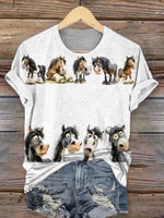 Retro Donkey Art Print T-shirt
