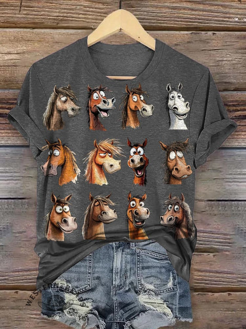 Retro Donkey Art Print T-shirt