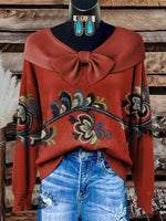 Vintage Flowers Art Print Buttoned Cardigan Sweater