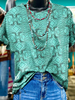 Abstract Geometry Print Casual T-shirt