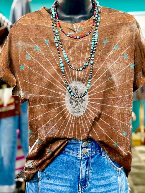 Western Cowboy Totem T-shirt
