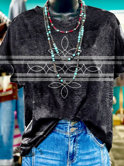 Western Tribal Abstract Symbols T-shirt