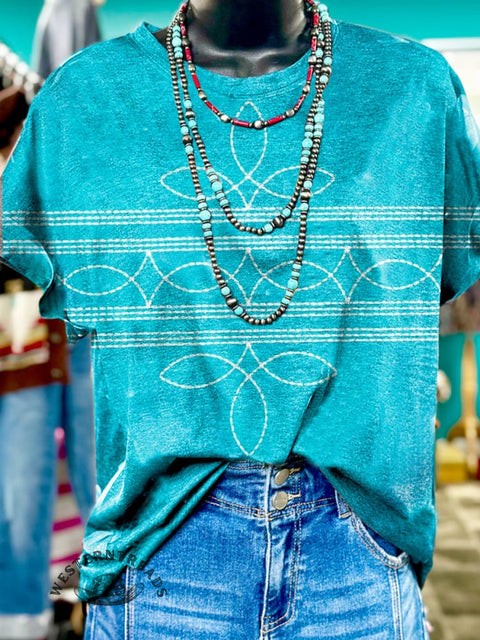Western Tribal Abstract Symbols T-shirt