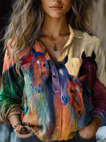 Color Horse Print T-shirt