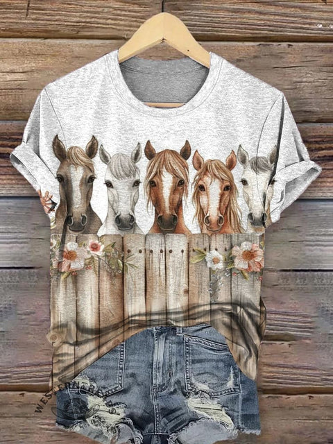 Horse and Flower T-shirt