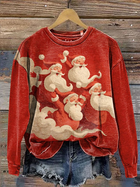Santa Claus Casual Cotton Sweatshirt