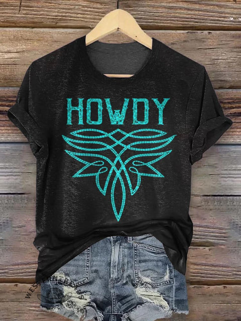 HOWDY Retro Pattern T-shirt