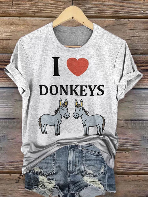 I Love Donkeys T-shirt