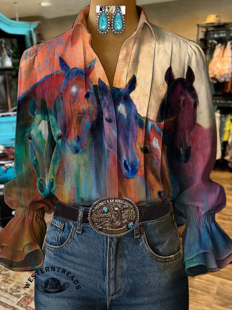 Color Horse Print T-shirt