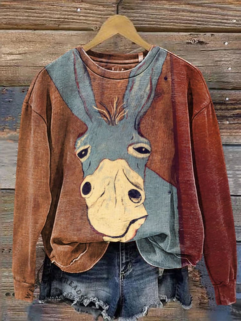 Funny Donkey Casual Cotton Sweatshirt