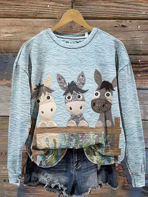 Funny Donkey Casual Cotton Sweatshirt