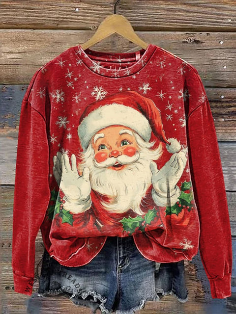 Santa Claus Casual Cotton Sweatshirt