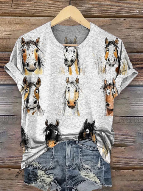 Funny Donkey and Horse T-shirt