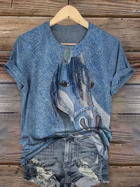 Imitation Cowboy Visual Donkey T-shirt