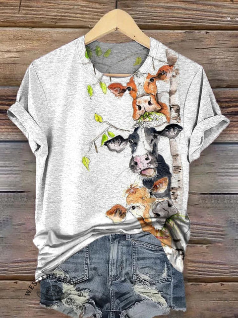 Funny Cow Eat Grass T-shirt