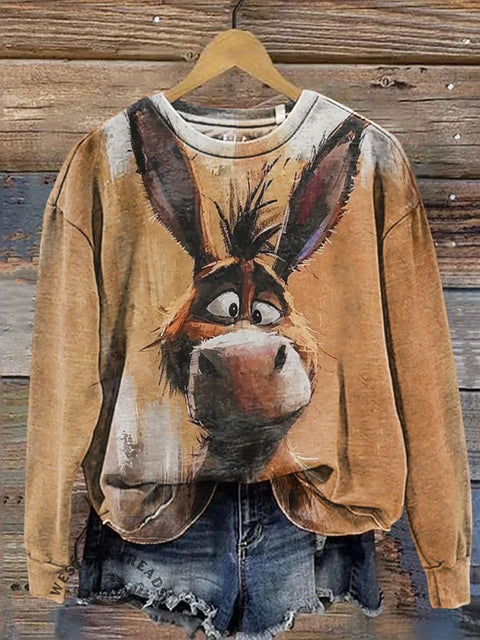 Funny Donkey Casual Cotton Sweatshirt