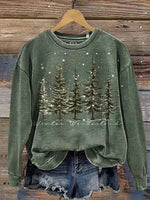 Christmas Tree Casual Cotton Sweatshirt