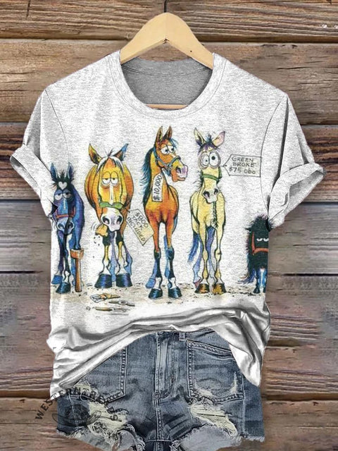 Funny Donkey and Horse T-shirt