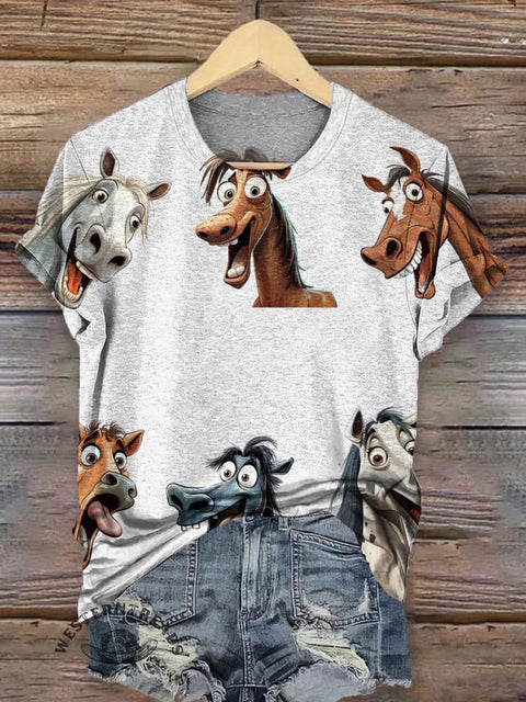 Funny Donkey and Horse T-shirt