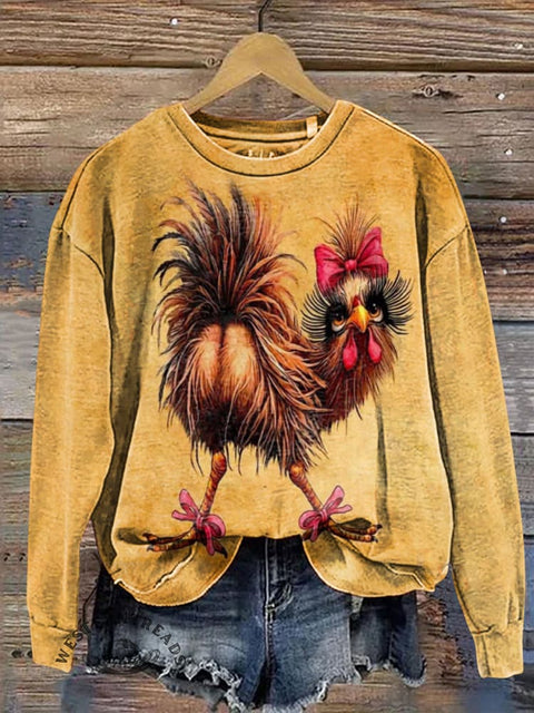 Funny Chicken Casual Cotton Sweatshirt