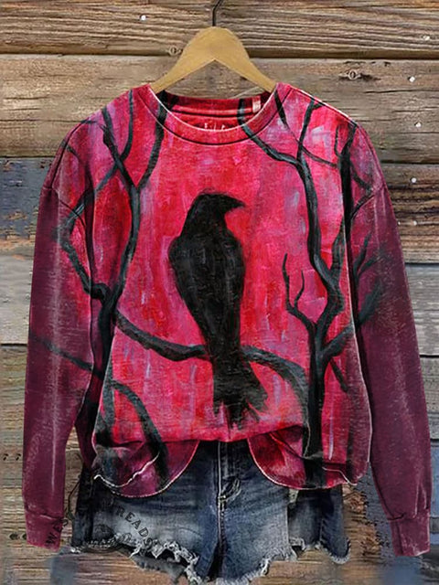 Dead Branches and Crows Casual Cotton Sweatshirt