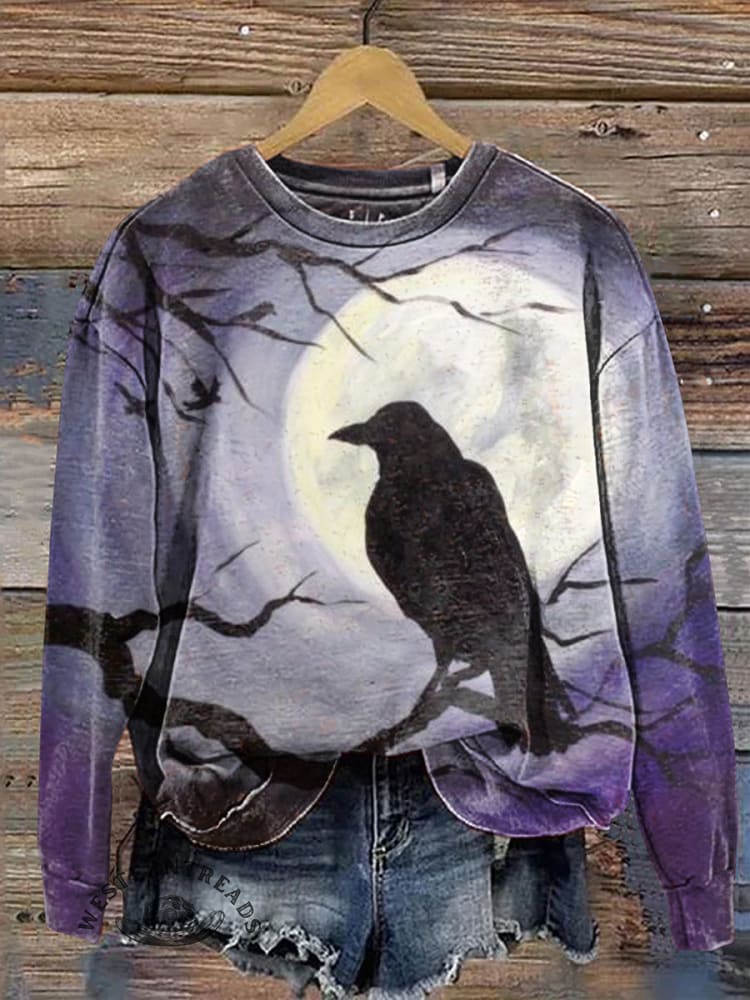 Dead Branches and Black Crows Casual Cotton Sweatshirt
