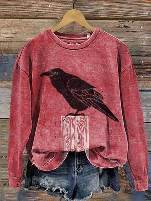 Crow Casual Cotton Sweatshirt