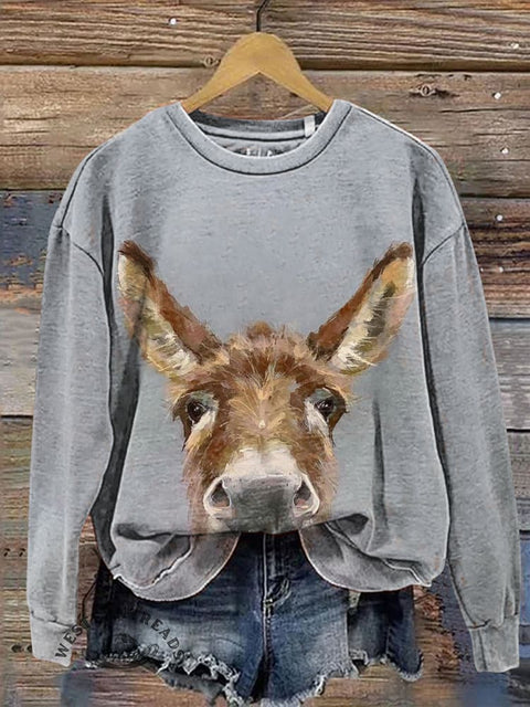 Funny Donkey Casual Cotton Sweatshirt
