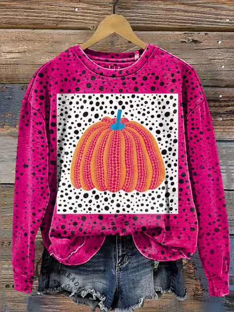 Pumpkin Casual Cotton Sweatshirt