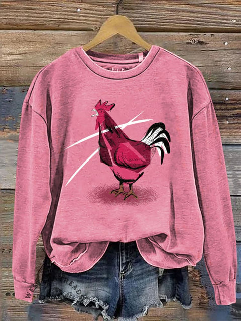 Funny Chicken Casual Cotton Sweatshirt