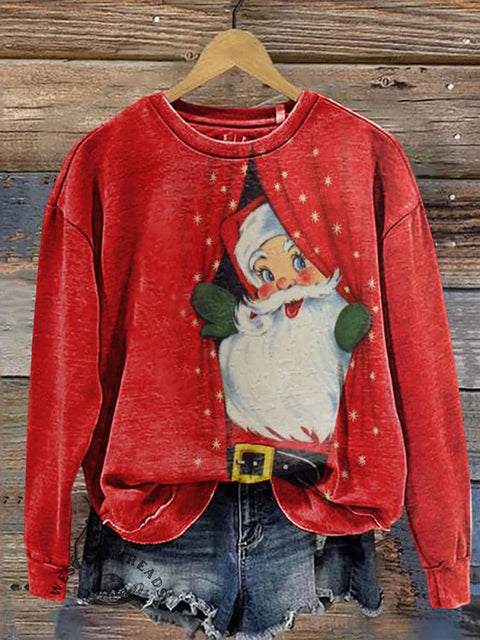 Santa Claus Casual Cotton Sweatshirt