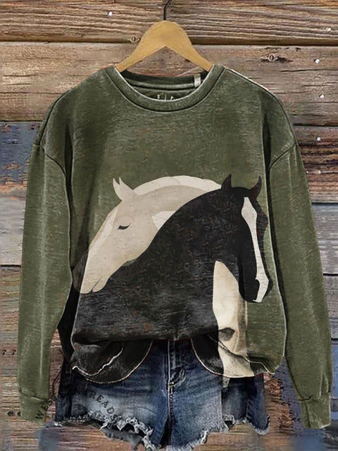 Horse Casual Cotton Sweatshirt