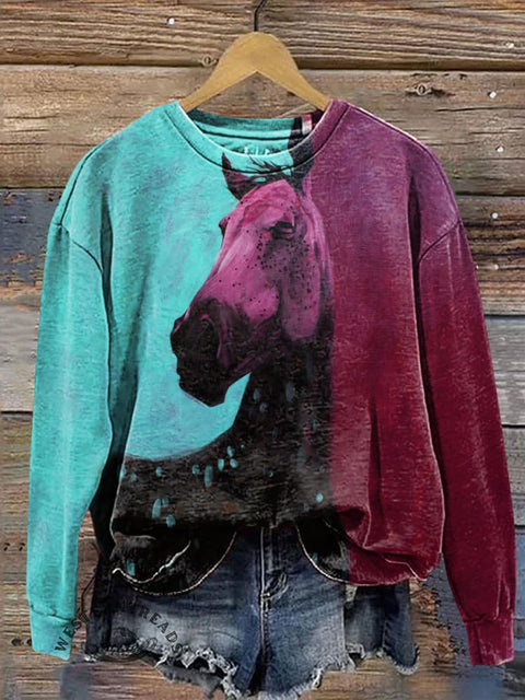 Horse Casual Cotton Sweatshirt
