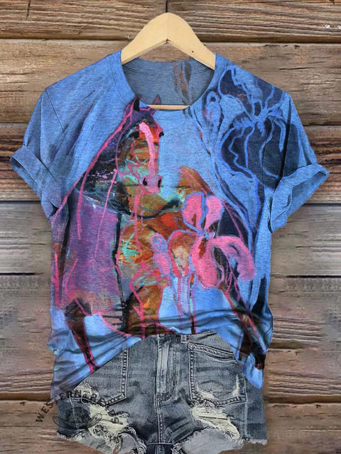 Abstract Horse T-shirt