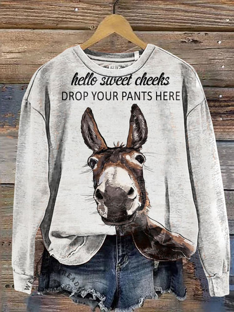 Funny Donkey Casual Cotton Sweatshirt
