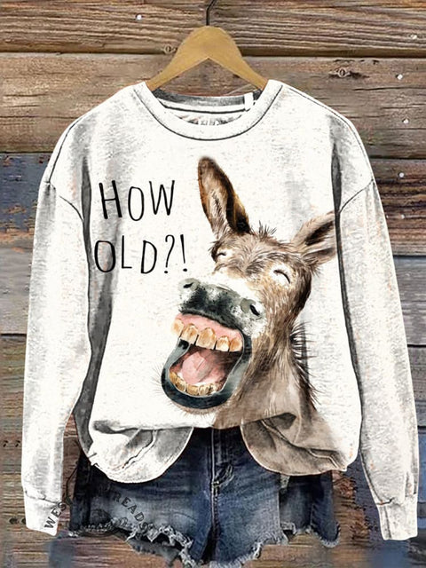 Funny Donkey Casual Cotton Sweatshirt