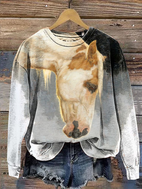Horse Casual Cotton Sweatshirt