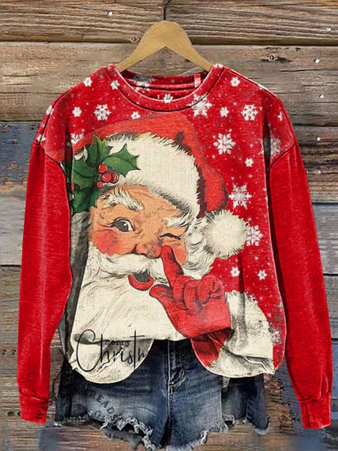 Santa Claus Casual Cotton Sweatshirt