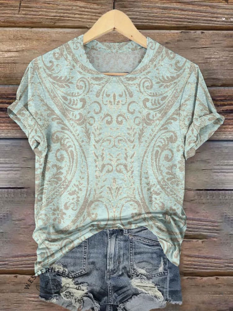 Western Art Print T-shirt